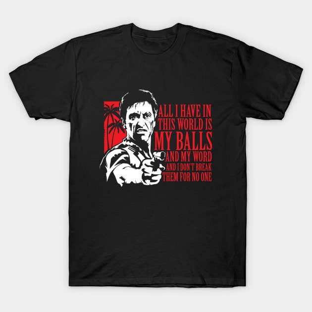 Tony Montana (Scarface) T-Shirt by mosgraphix